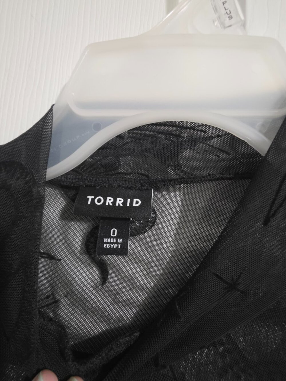 Torrid Mesh Burnout Mock Neck Long Sleeve Top - Picture 3 of 4